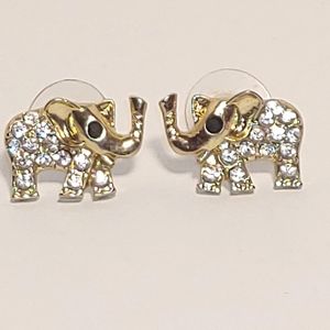 Elephant earrings for pierced ears.